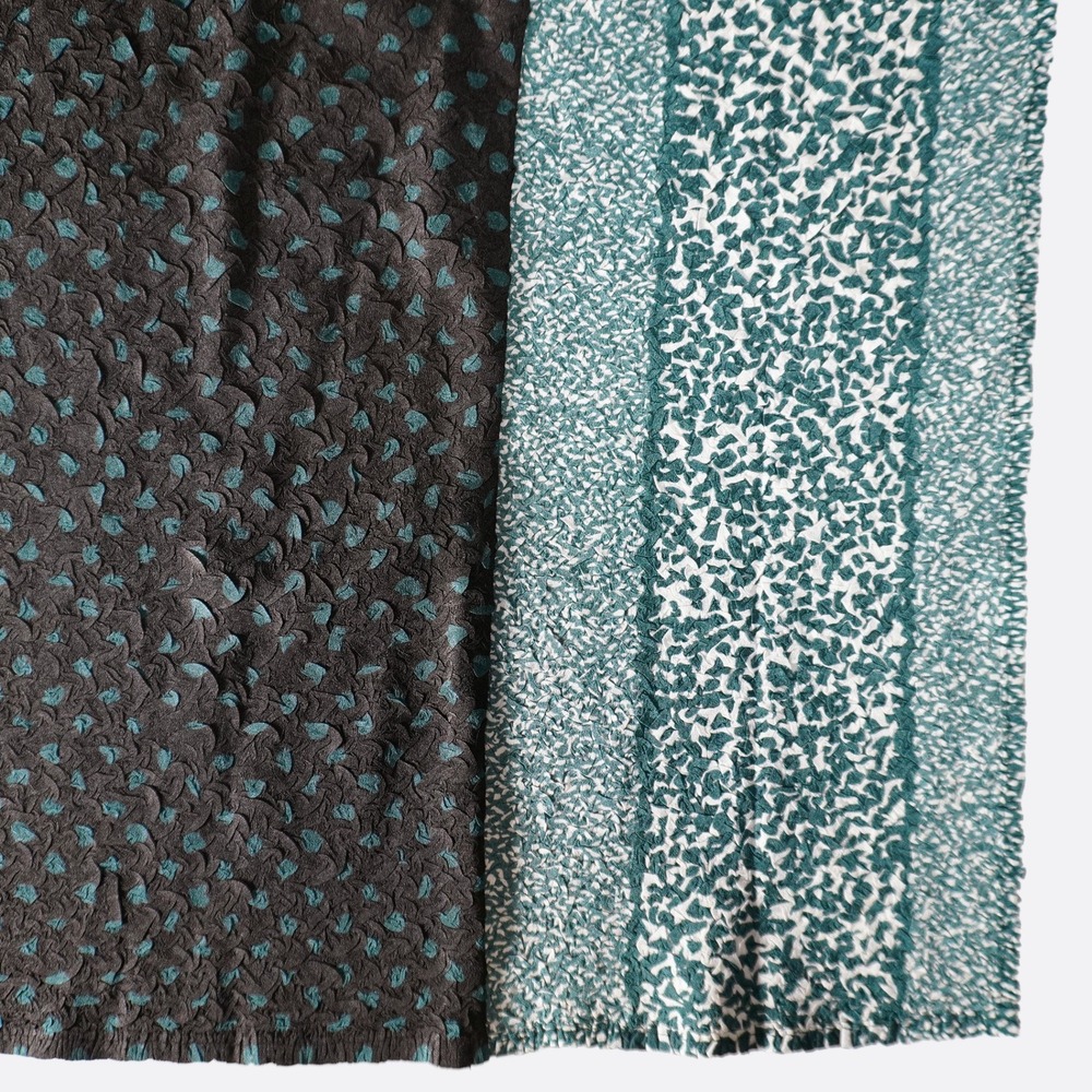 Chico's Travelers Charcoal Teal Crushed Jacket XL 1X 2X Crinkle Textured Kimono - Picture 4 of 9